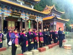 广西白石山三清观为“深圳山体滑坡死难者”举行祈福法会